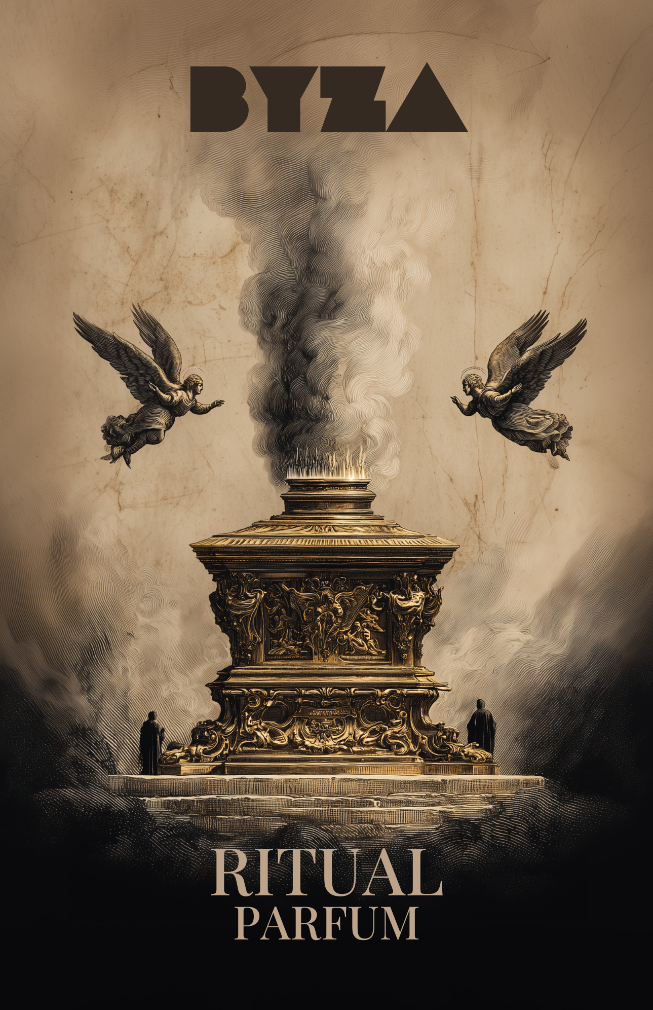 BYZA Ritual perfume label, fragrance inspired by Tom Ford Tobacco Oud