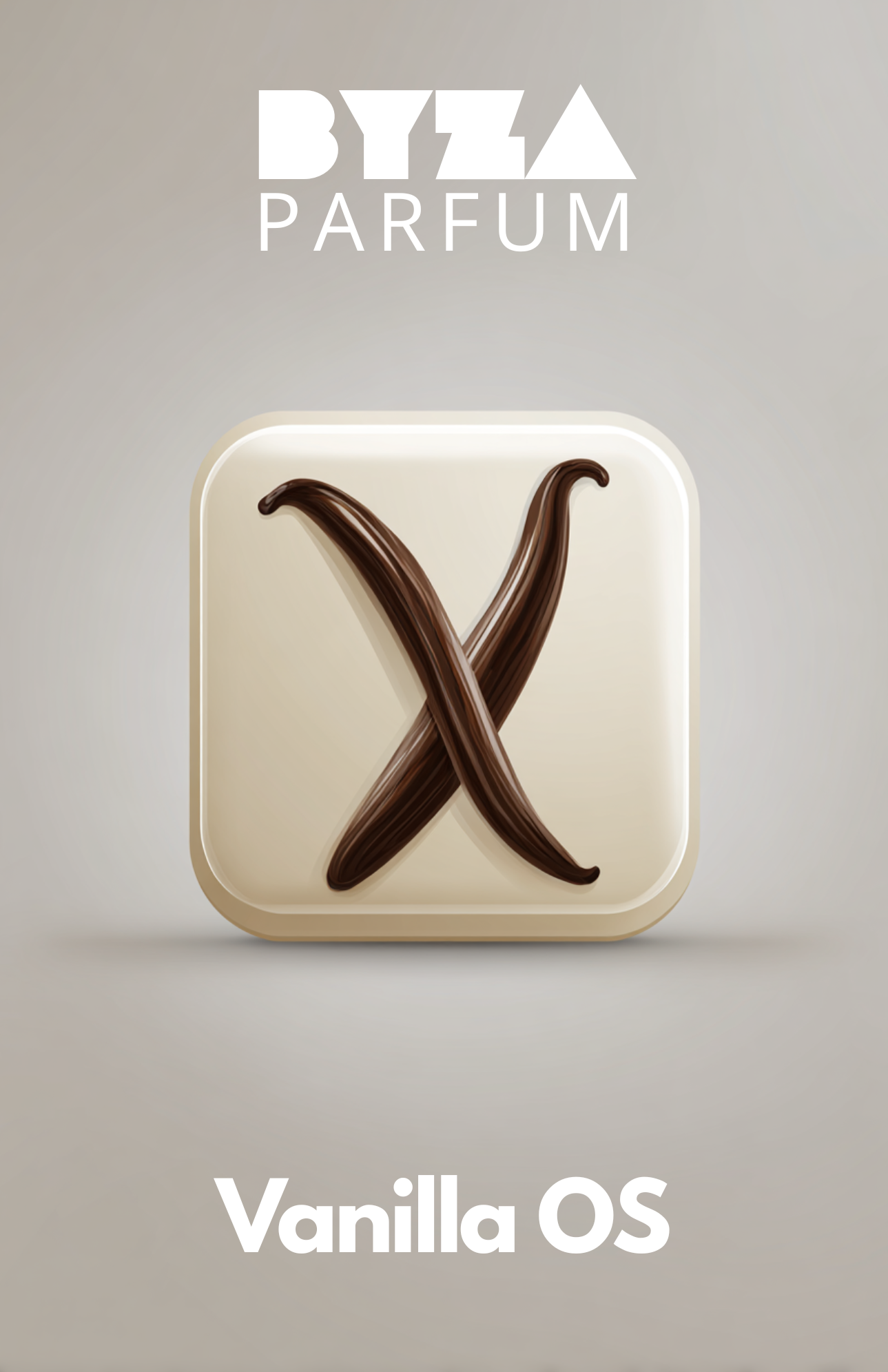 BYZA Vanilla OS perfume label, fragrance inspired by Montale VANILLE ABSOLU