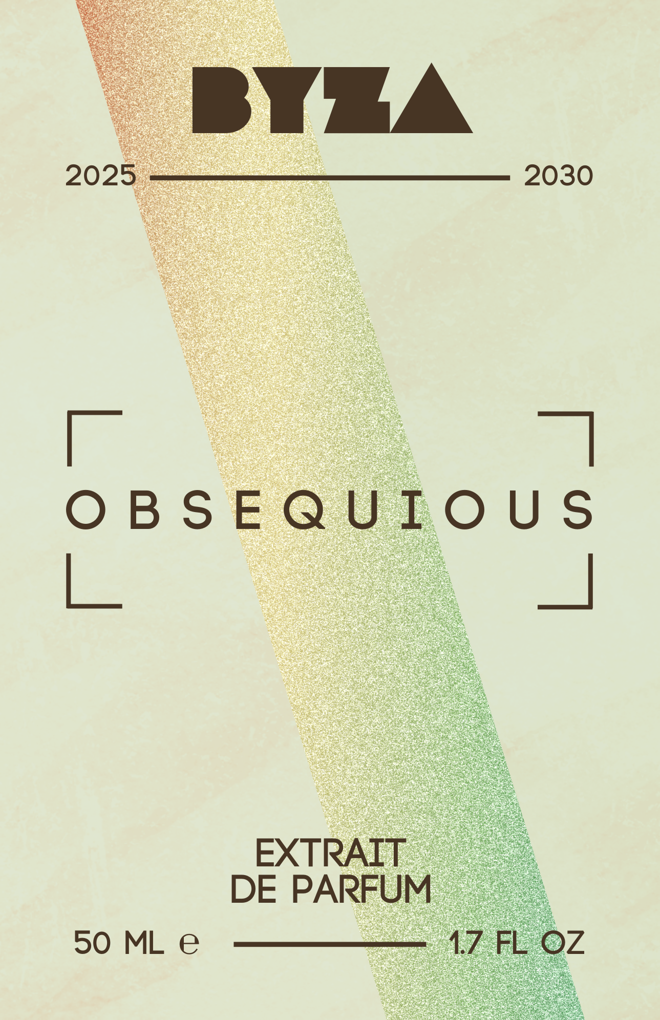 BYZA Obsequious perfume label, fragrance inspired by Perfumes De Marly Haltane