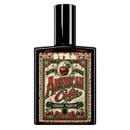 BYZA American Cola parfum bottle with red cola-inspired label artwork for a Mancera Tonka Cola-inspired fragrance.