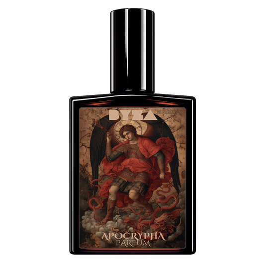BYZA Apocrypha parfum bottle, fragrance inspired by Boadicea The Victorious Complex