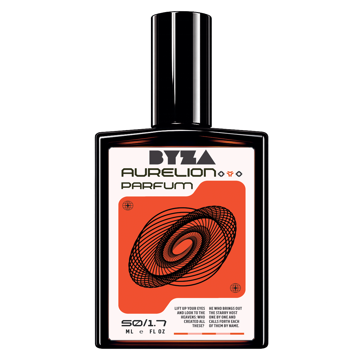 BYZA Aurelion parfum bottle, fragrance inspired by Initio Oud for Greatness