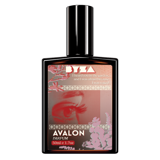BYZA Avalon parfum bottle, fragrance inspired by Kayali Eden Juicy Apple 01