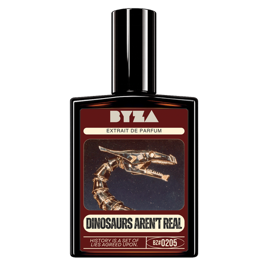Dinosaurs Aren't Real by BYZA perfume — smells like Penhaligon The World According to Arthur