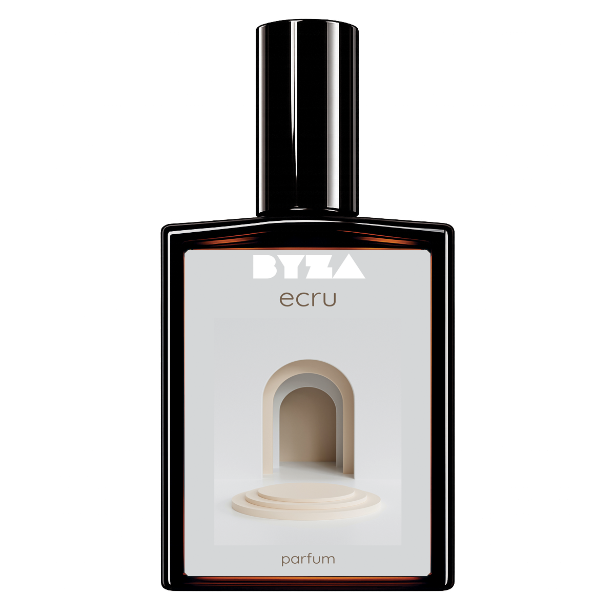 BYZA Ecru parfum bottle, fragrance inspired by Kayali The Wedding Silk Santal 36