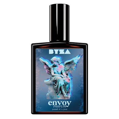 BYZA Envoy parfum bottle, fragrance inspired by Bond No 9 Greenwich Village