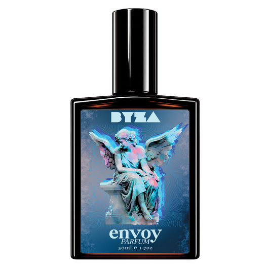 BYZA Envoy parfum bottle, fragrance inspired by Bond No 9 Greenwich Village