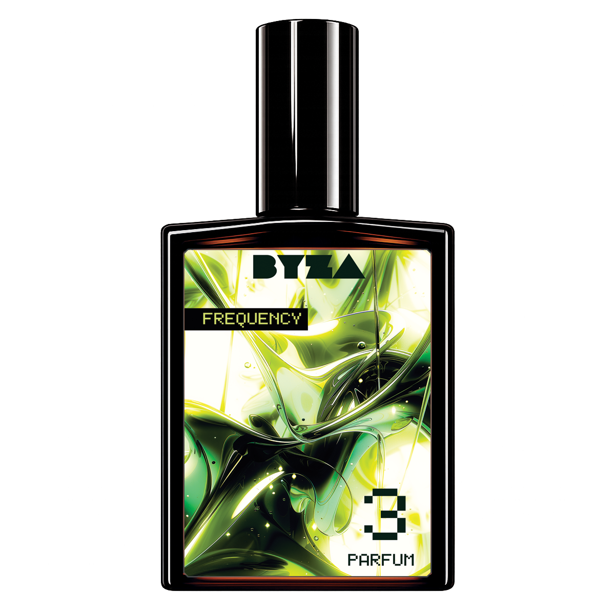 BYZA Frequency³ parfum bottle, fragrance inspired by Sospiro Vibrato