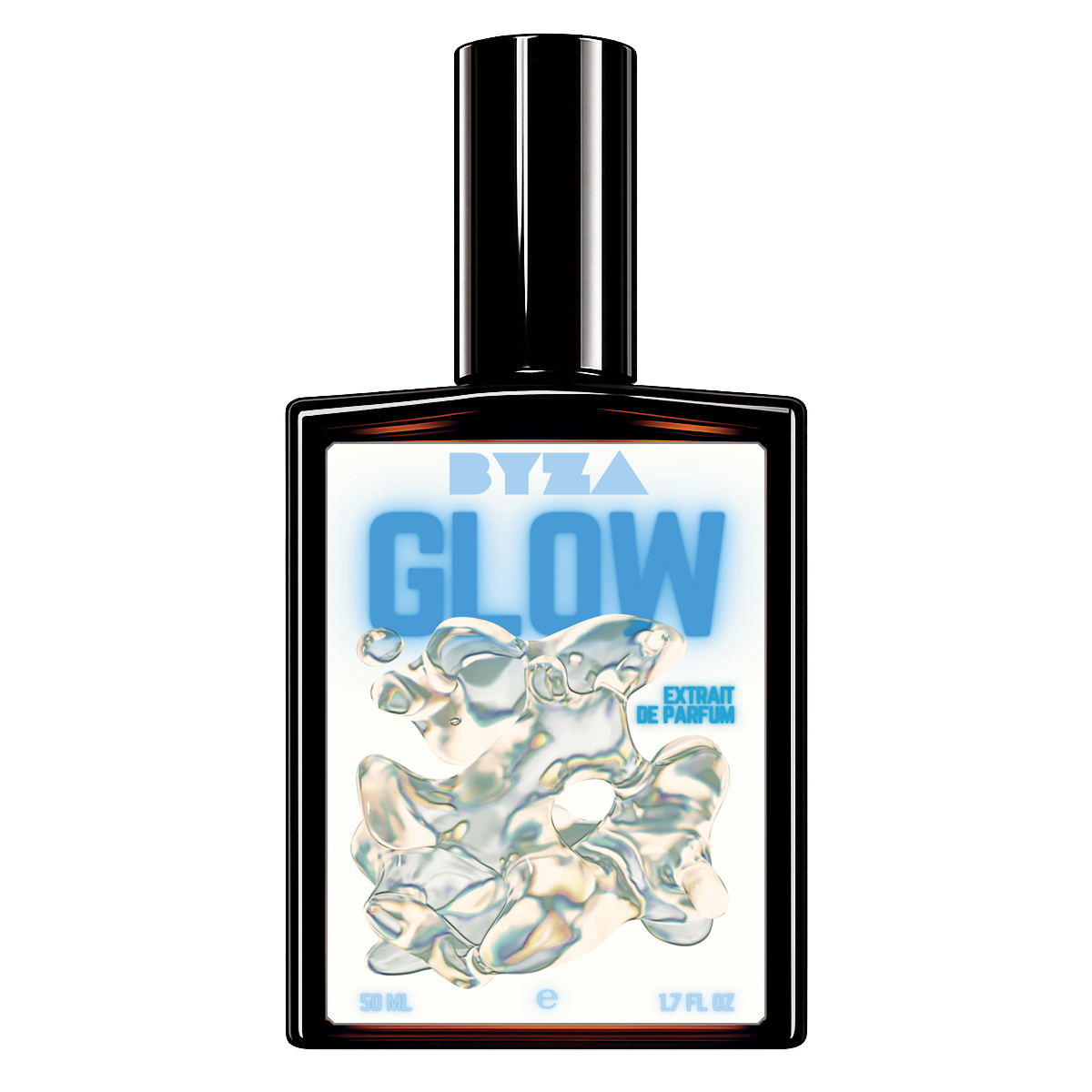 BYZA Glow parfum bottle, fragrance inspired by Kilian Blue Moon Ginger Dash