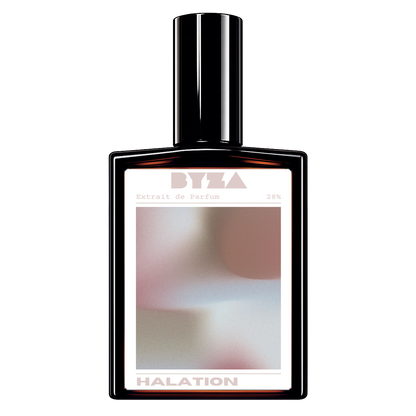 BYZA Halation parfum bottle, fragrance inspired by Essential Parfums Bois Impérial
