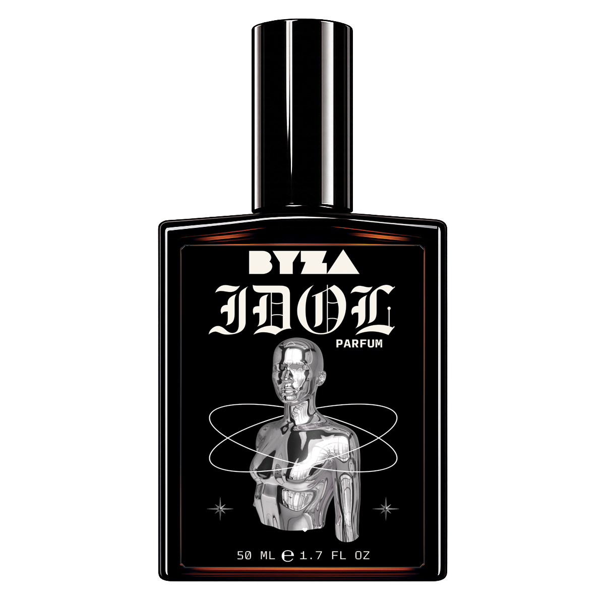 BYZA Idol parfum bottle, fragrance inspired by Caron Musc Oli