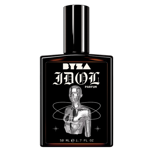 BYZA Idol parfum bottle, fragrance inspired by Caron Musc Oli