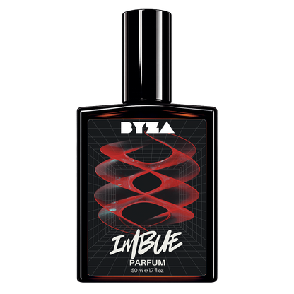 BYZA Imbue parfum bottle, fragrance inspired by Stephanie Humbert Lucas 777 God of Fire