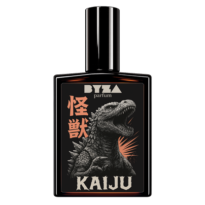BYZA Kaiju parfum bottle, fragrance inspired by Xerjoff Mefisto