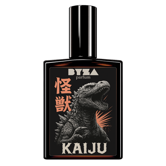 BYZA Kaiju parfum bottle, fragrance inspired by Xerjoff Mefisto