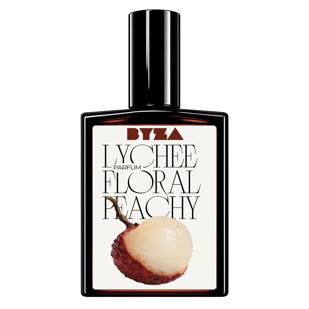 BYZA Lychee Floral Peachy parfum bottle, fragrance inspired by Kayali Eden Sparkling Lychee | 39 EDP
