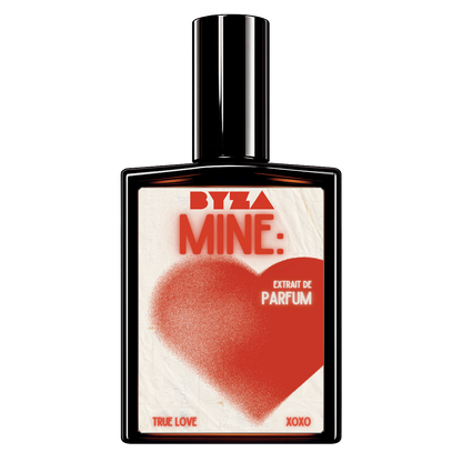 BYZA Mine parfum bottle, fragrance inspired by BORNTOSTANDOUT Candy Dust