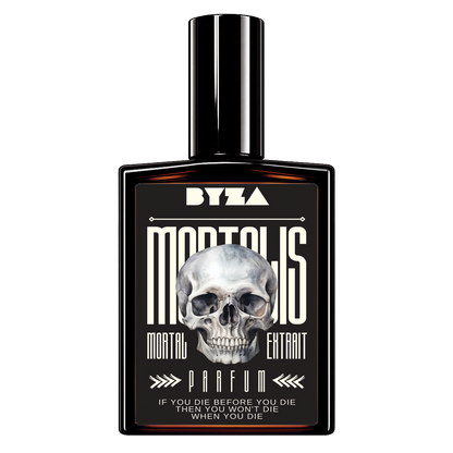 BYZA Mortalis parfum bottle, fragrance inspired by Penhaligon Halfeti