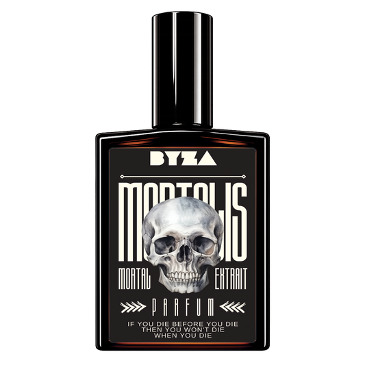 BYZA Mortalis parfum bottle, fragrance inspired by Penhaligon Halfeti