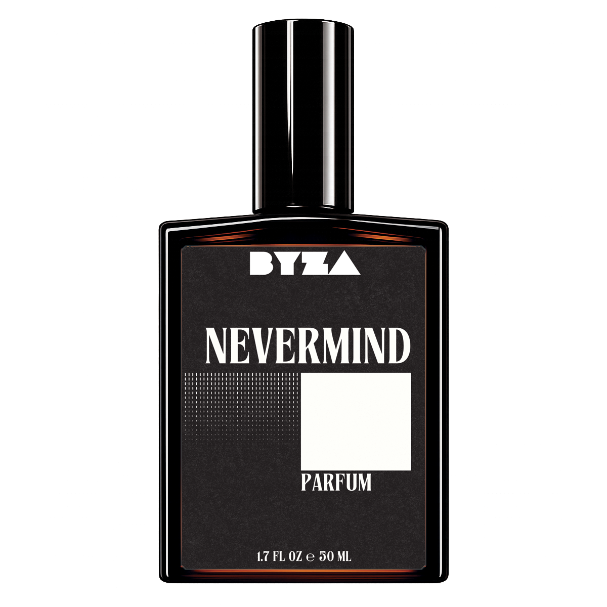 BYZA Nevermind parfum bottle, fragrance inspired by Phlur Heavy Cream