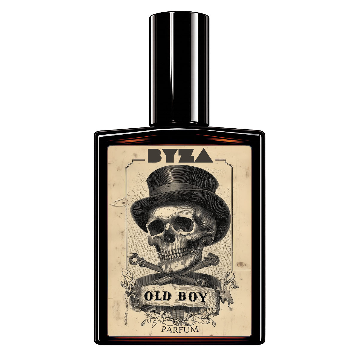 BYZA Old Boy parfum bottle, fragrance inspired by Mugler A*Men Pure Malt