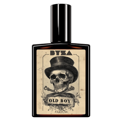 BYZA Old Boy parfum bottle, fragrance inspired by Mugler A*Men Pure Malt