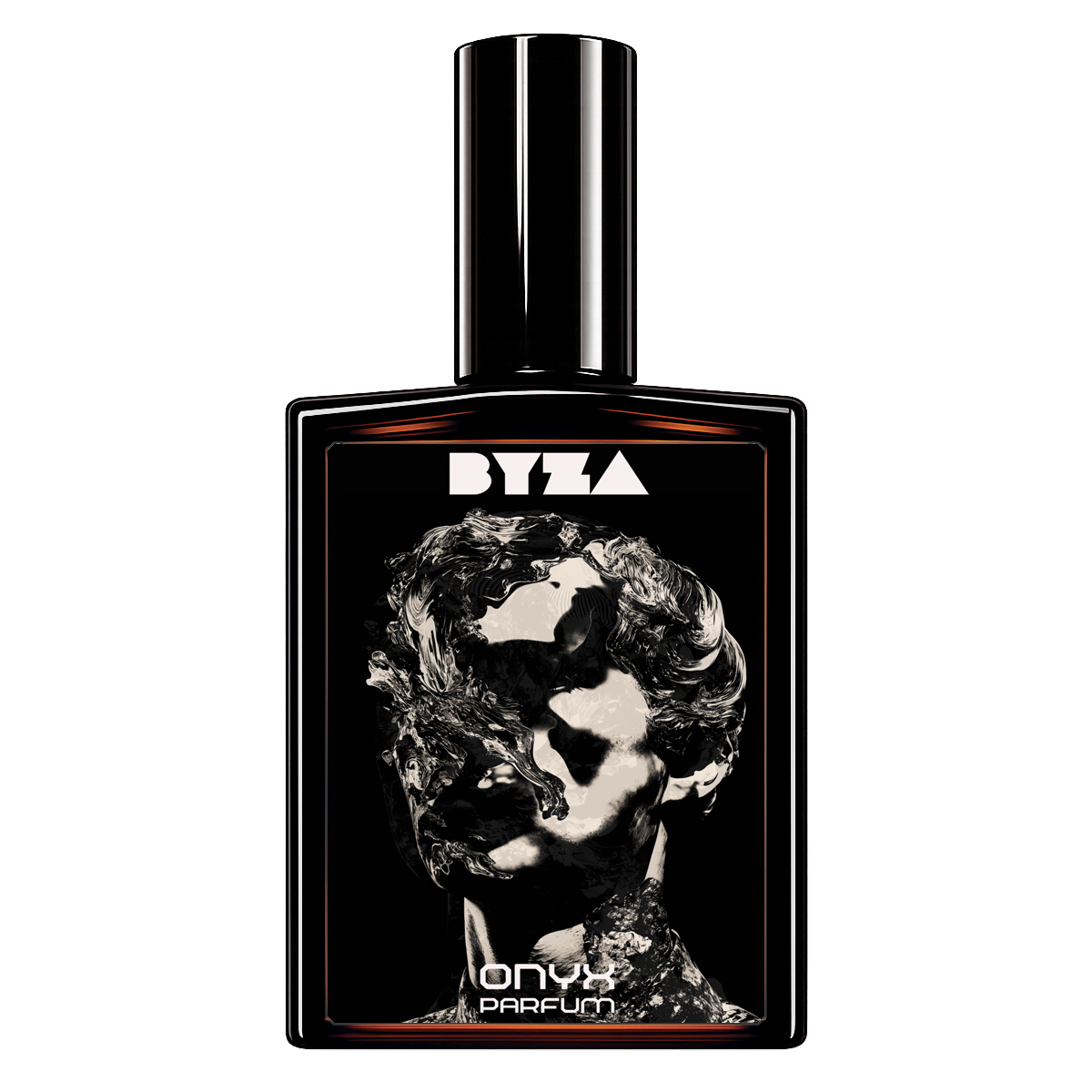 BYZA Onyx parfum bottle, fragrance inspired by Bvlgari Onekh