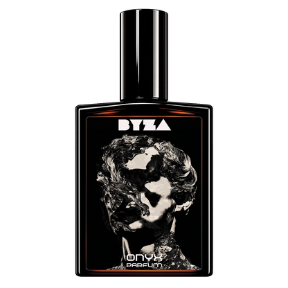 BYZA Onyx parfum bottle, fragrance inspired by Bvlgari Onekh