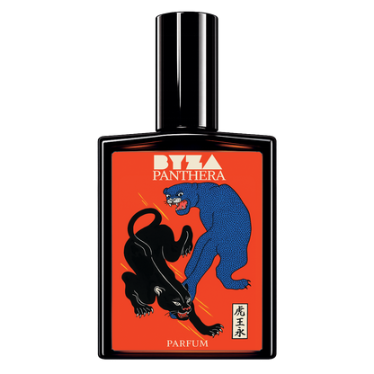 BYZA Panthera parfum bottle, fragrance inspired by YSL Babycat