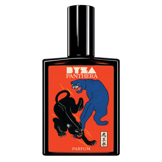 BYZA Panthera parfum bottle, fragrance inspired by YSL Babycat