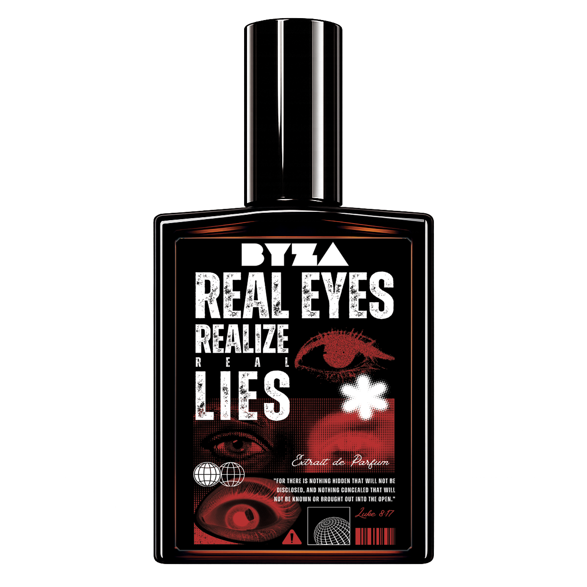 BYZA Real Eyes parfum bottle, fragrance inspired by Kilian Apple Brandy