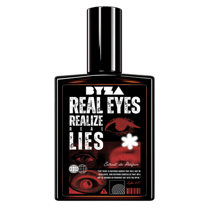 BYZA Real Eyes parfum bottle, fragrance inspired by Kilian Apple Brandy