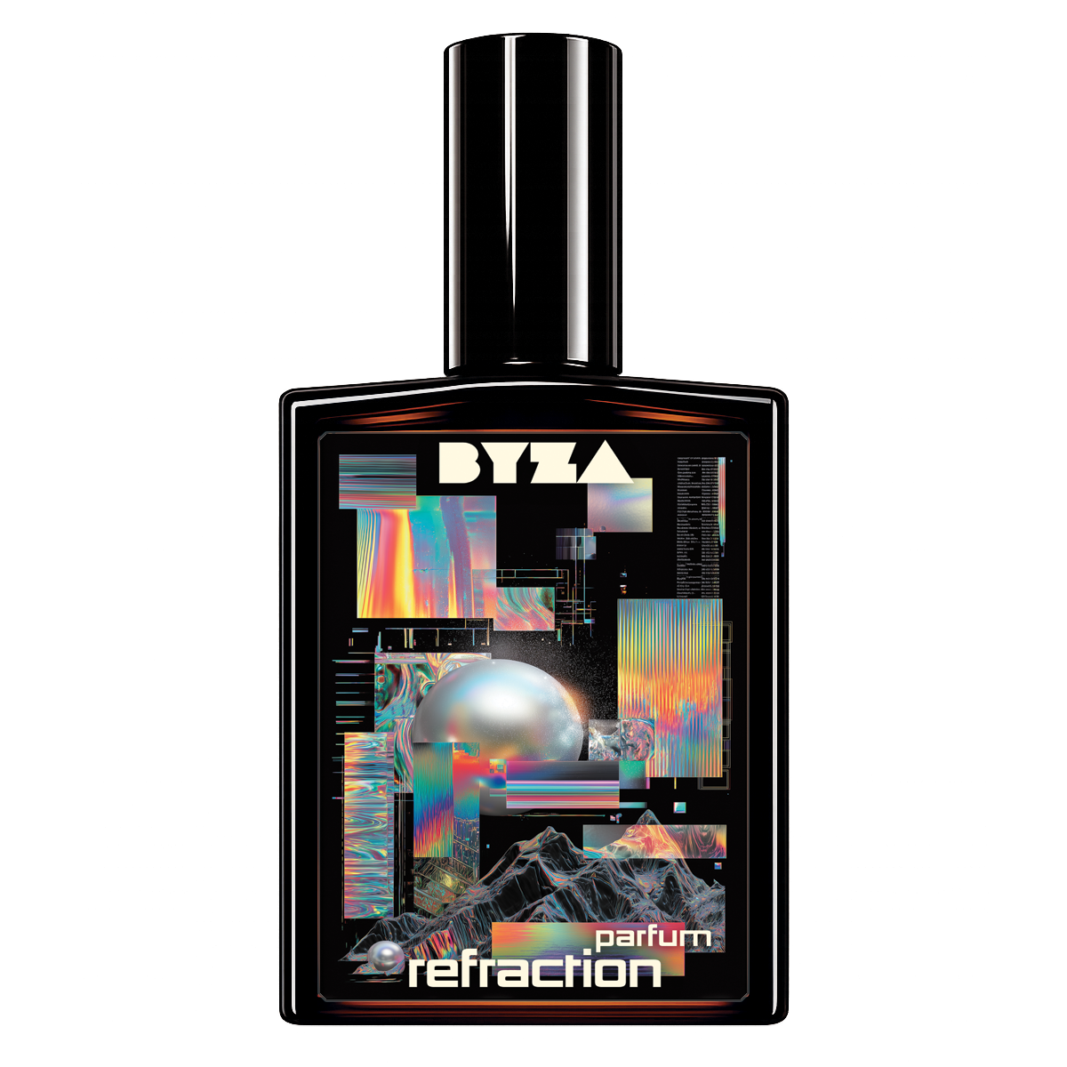 BYZA Refraction parfum bottle, fragrance inspired by Mind Games Blockade