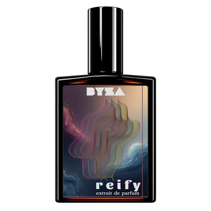 BYZA Reify parfum bottle, fragrance inspired by G&B Pacific Rock Flower