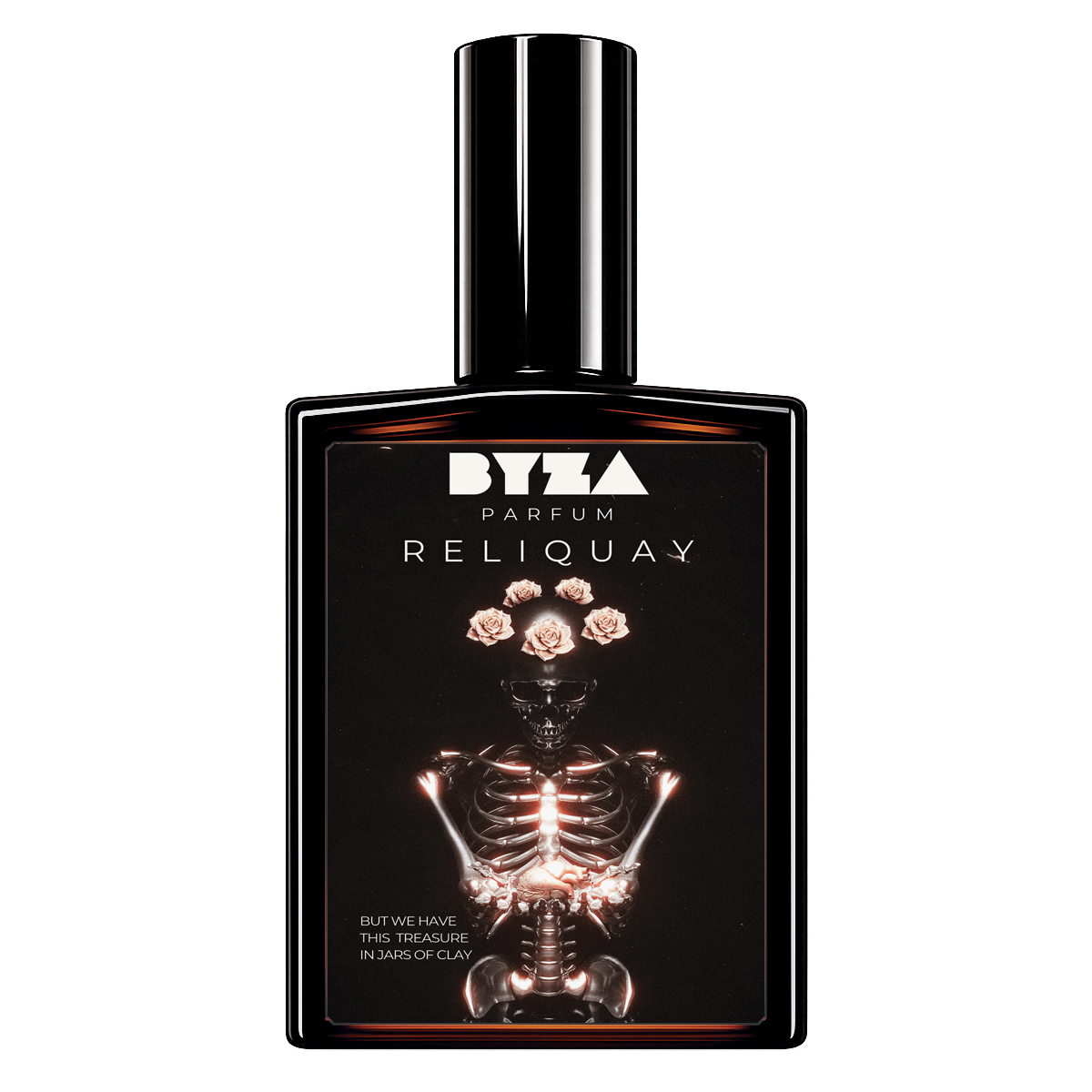 BYZA Reliquay parfum bottle, fragrance inspired by Amouage Guidance