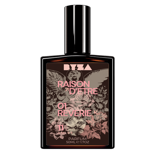 BYZA Reverie parfum bottle, fragrance inspired by Lancome Oud Bouquet