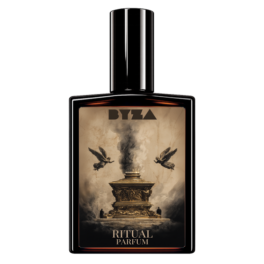 BYZA Ritual parfum bottle, fragrance inspired by Tom Ford Tobacco Oud