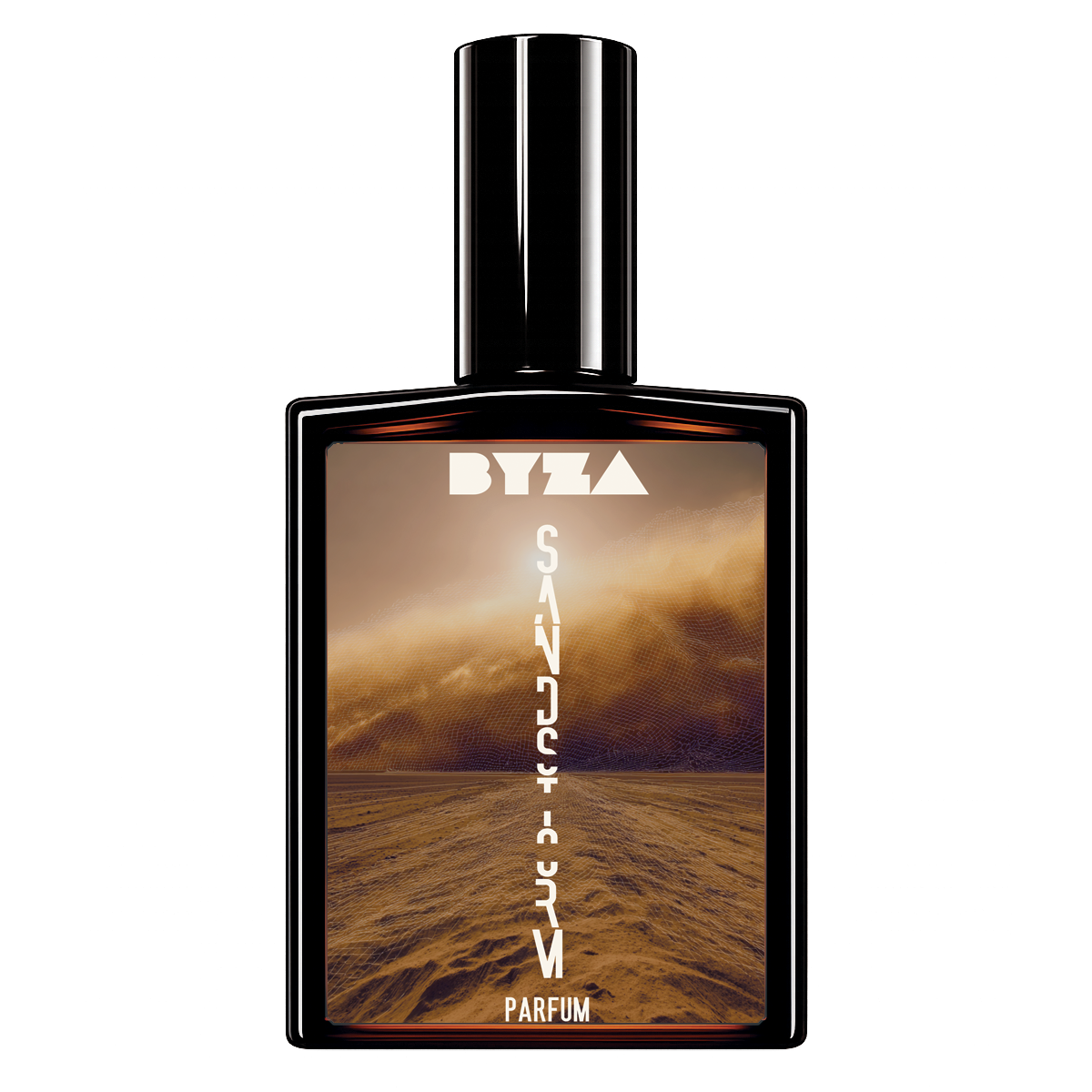 BYZA Sandstorm parfum bottle, fragrance inspired by Stephanie Humbert Lucas 777 Sand Dance