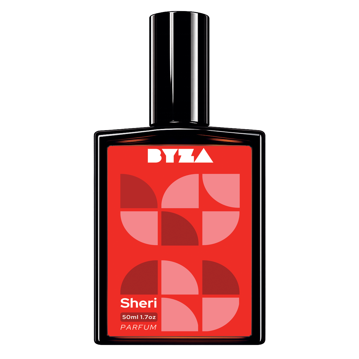 BYZA Sheri parfum bottle, fragrance inspired by Sospiro Maraschino