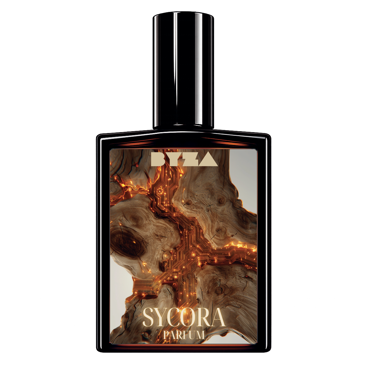 BYZA Sycora parfum bottle, fragrance inspired by Chanel Sycomore (2008)
