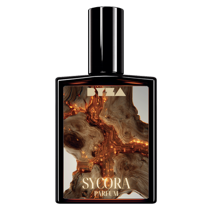 BYZA Sycora parfum bottle, fragrance inspired by Chanel Sycomore (2008)