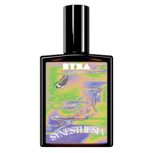 BYZA Synesthesia parfum bottle, fragrance inspired by Fragrance Du Bois Tropiques