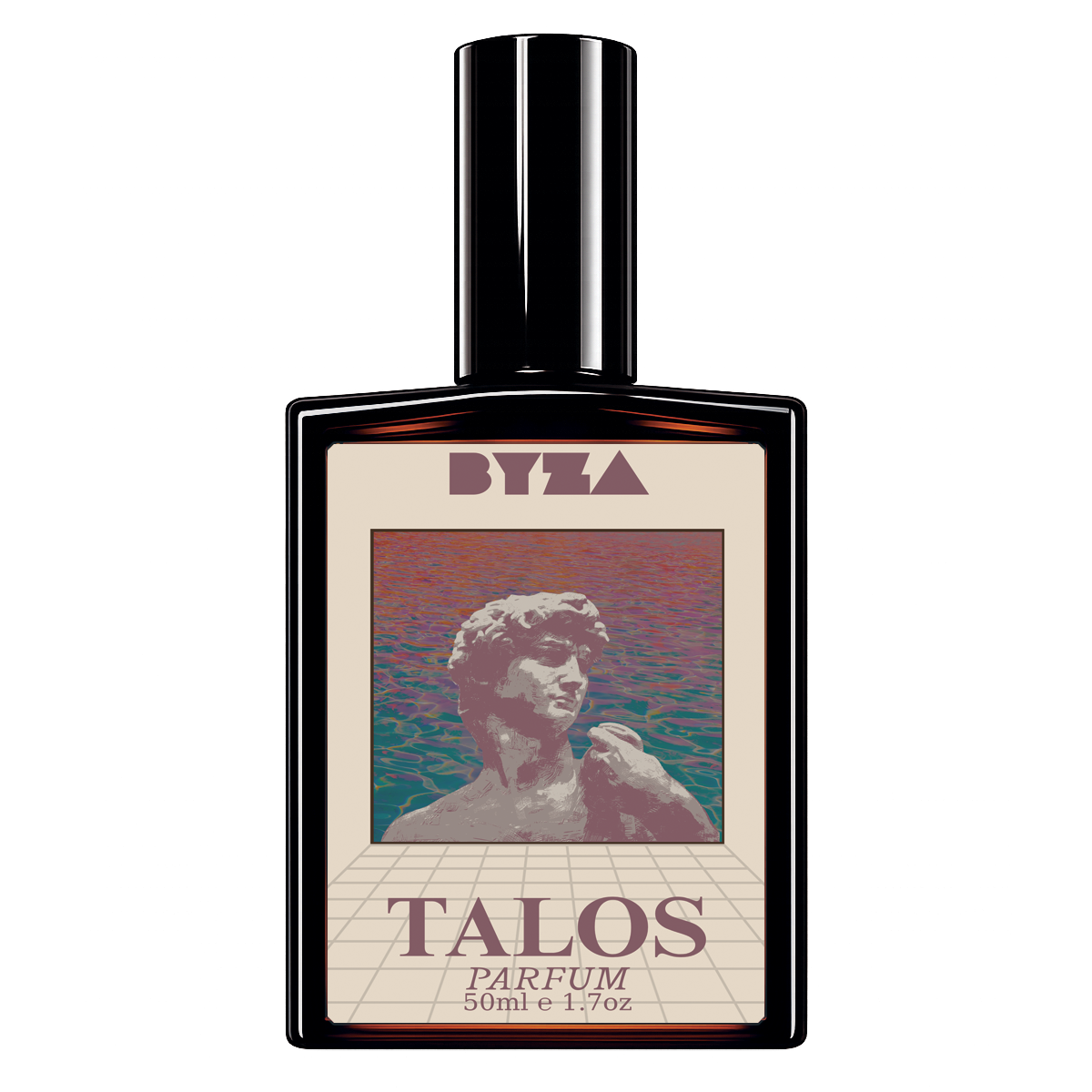 BYZA Talos parfum bottle, fragrance inspired by Dior Bois Talisman