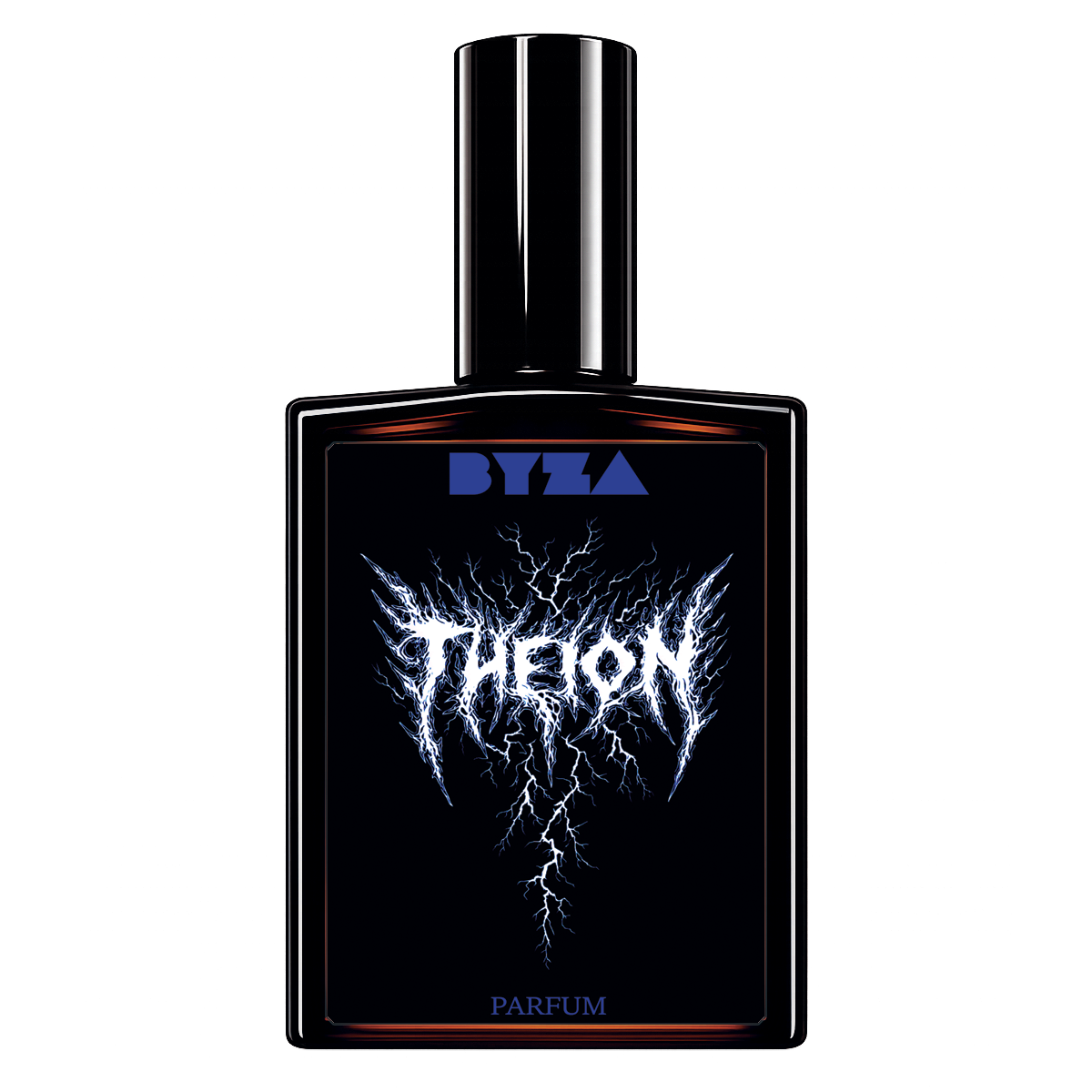 BYZA Theion parfum bottle, fragrance inspired by Ch Bad Boy Cobalt Elixir