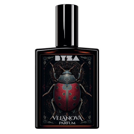 BYZA Velanova parfum bottle, fragrance inspired by Valentino Born in Roma Extradose Donna