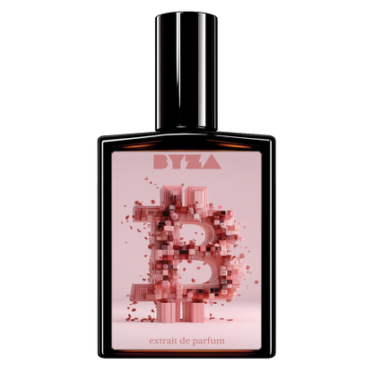 BYZA wBTC parfum bottle, fragrance inspired by Paco Rabanne Lady Million