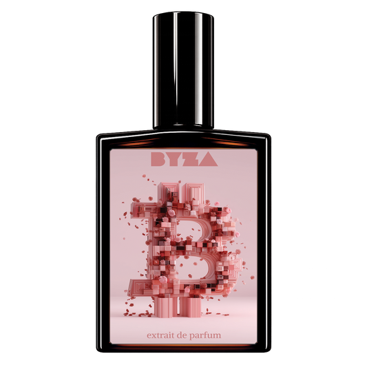 BYZA wBTC parfum bottle, fragrance inspired by Paco Rabanne Lady Million