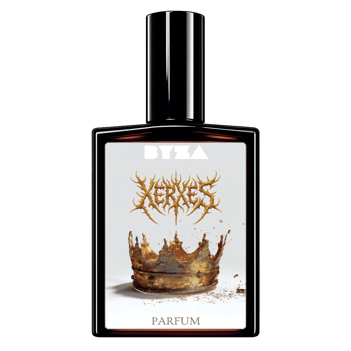 BYZA Xerxes parfum bottle, fragrance inspired by Argos Triumph Of Bacchus