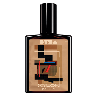 BYZA Xylon parfum bottle, fragrance inspired by Le Labo Santal 33